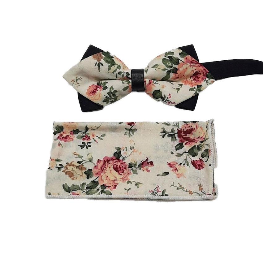 Floral Silk Braces and Bow Tie Set