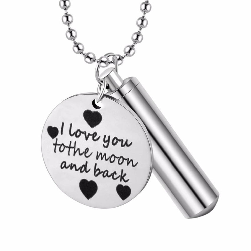 I love you to the moon and back sale urn necklace