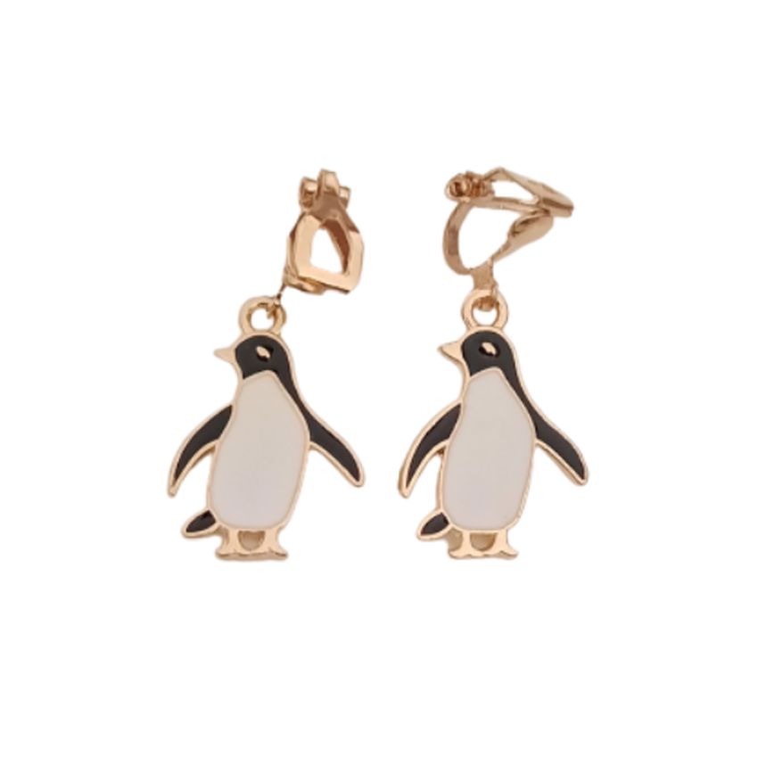 Penguin clip on on sale earrings