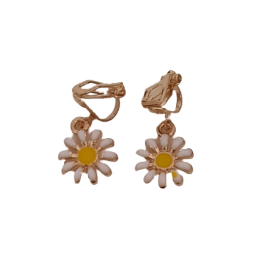 Daisy clip sales on earrings