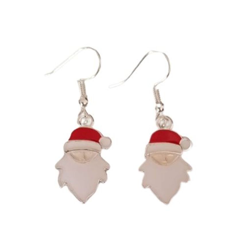 Bearded Santa Hook Christmas Earrings