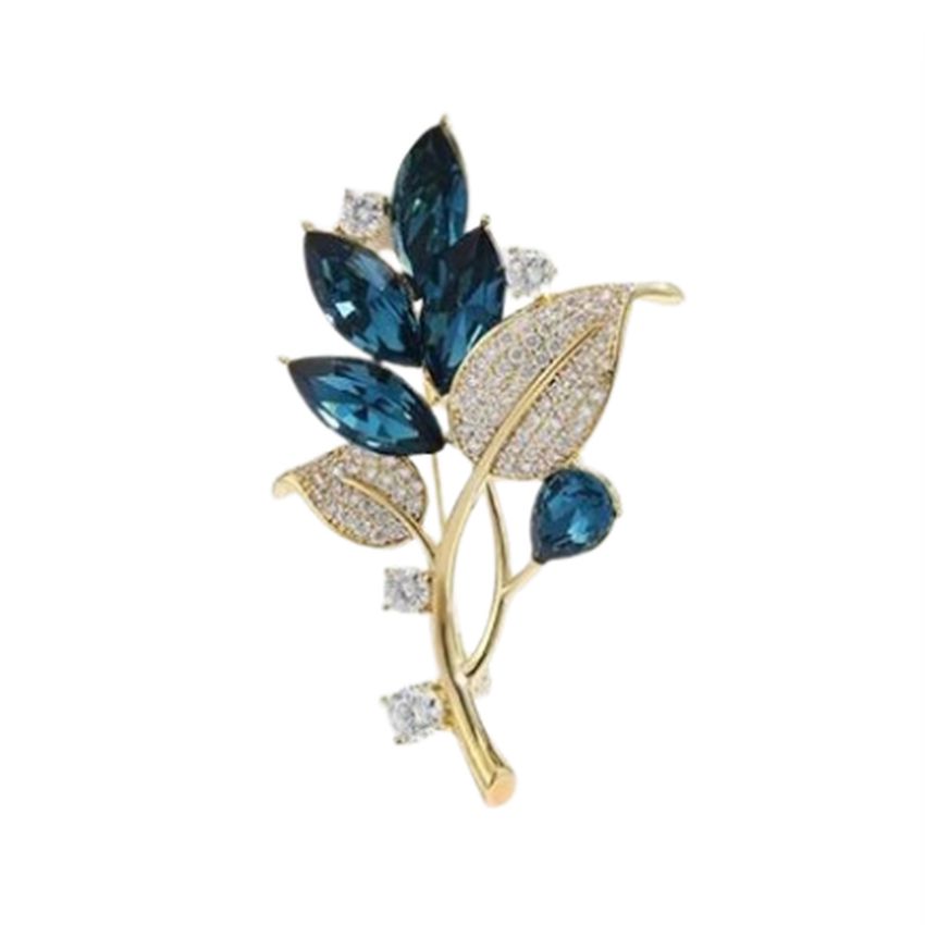 Blue And White Flower Brooch