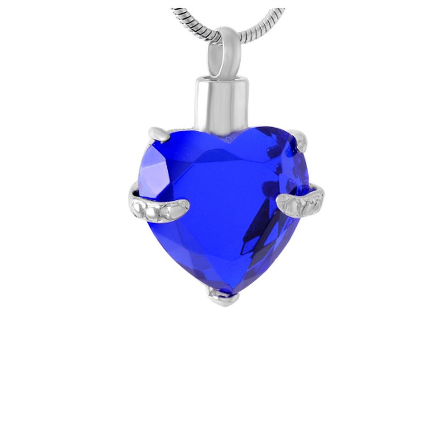 Blue Heart Centre Cremation Ashes Locket