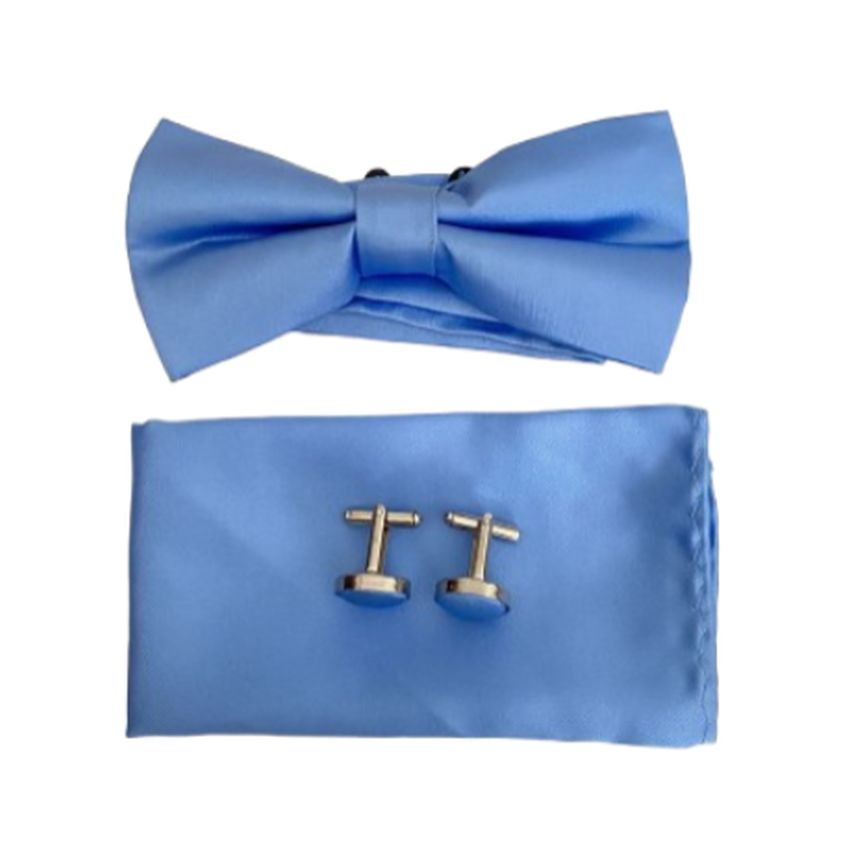 Blue Periwinkle Dickie Bow Set