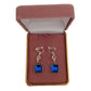 Blue Square Clip On Earrings(2)