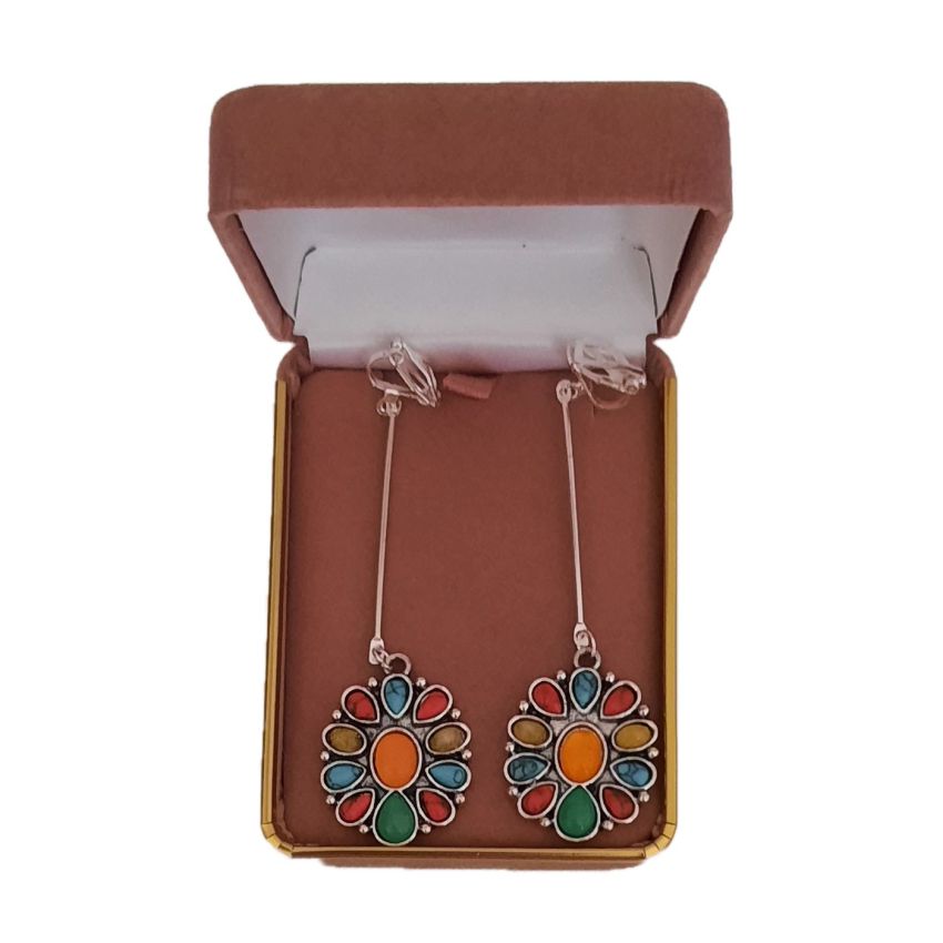 Boho clip on deals earrings