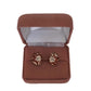 Brown With Flowers Clip On Earrings