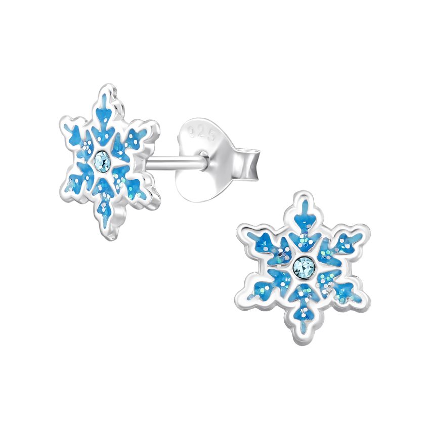 Childs Snowflake Sterling Silver  Earrings