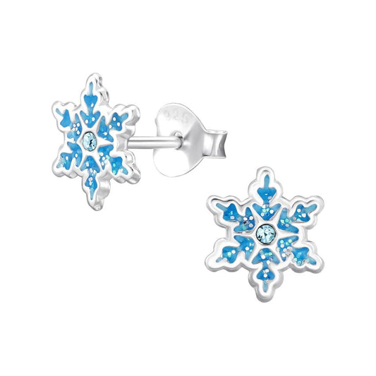 Childs Snowflake Sterling Silver  Earrings