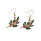 Christmas Holly Dangly Earrings