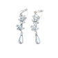 Clip On Pearl With Flower Drop Earrings