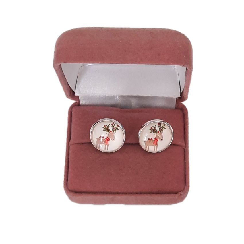 Clip On Stud Reindeer Earrings(2)