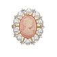 Pink Pearl Cameo Centre Brooch