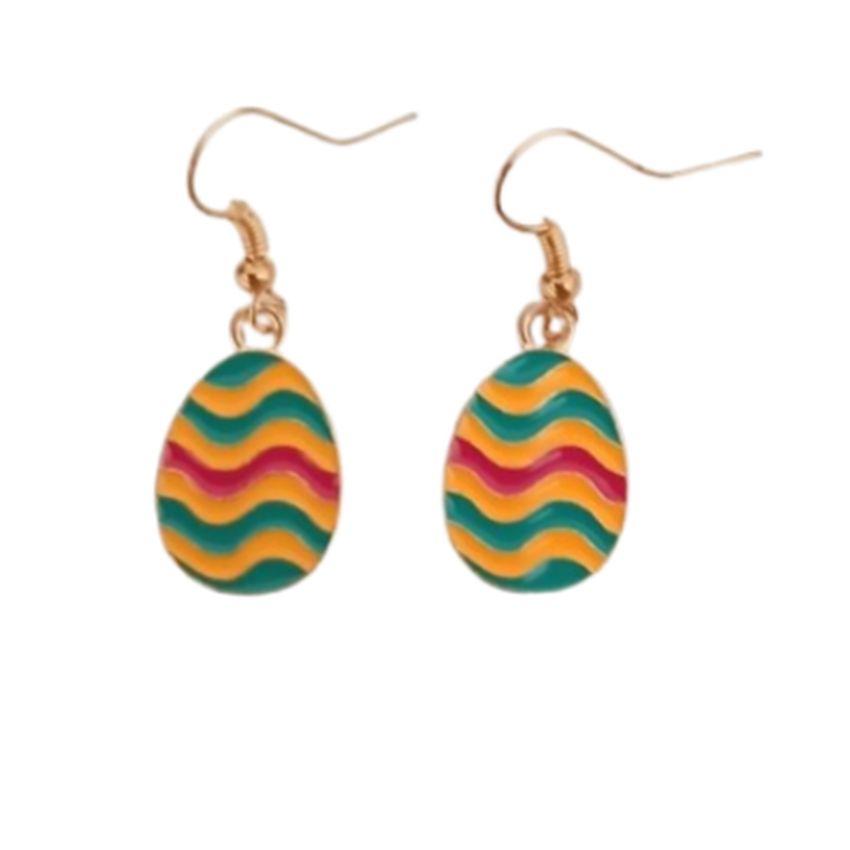 Coloured Easter Egg Fun Fashion Earrings