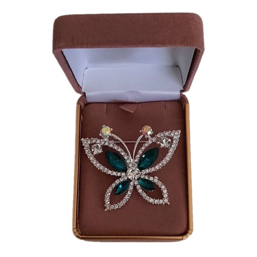 Crystal Set Butterfly Brooch(2)