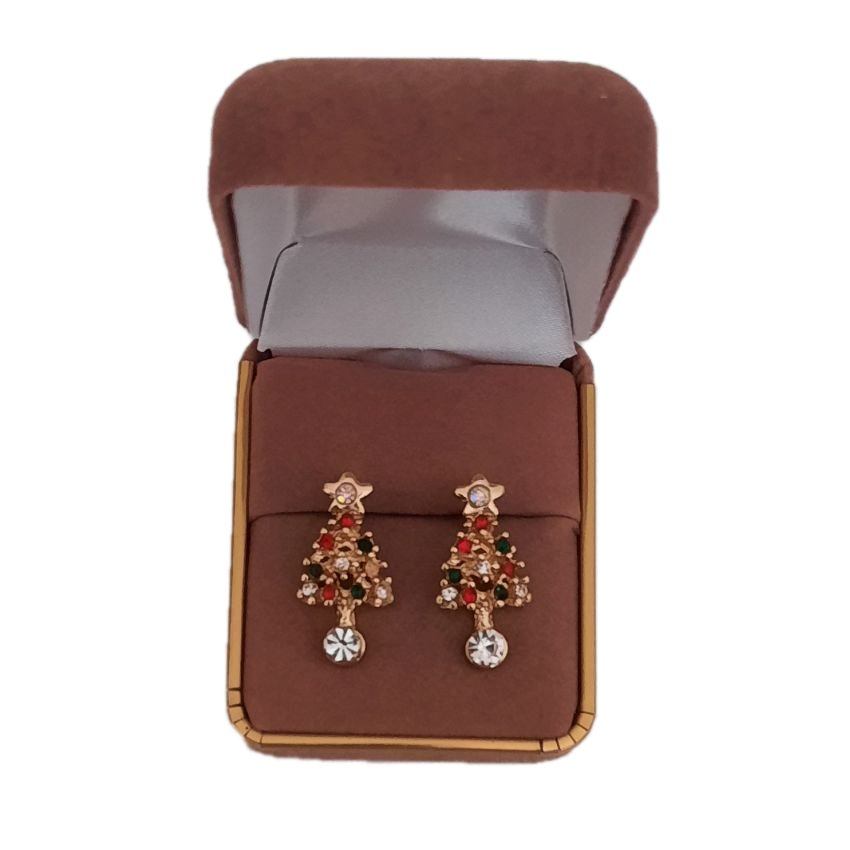 Crystal Set Christmas Tree Earrings(2)