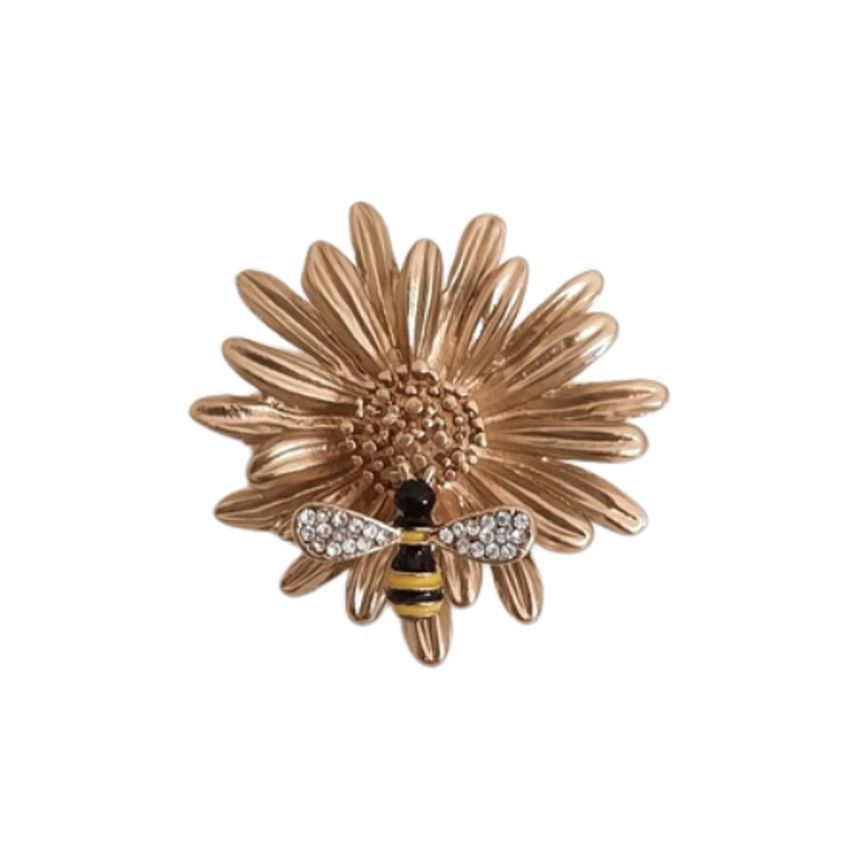 Crystal Wing Bee Brooch 