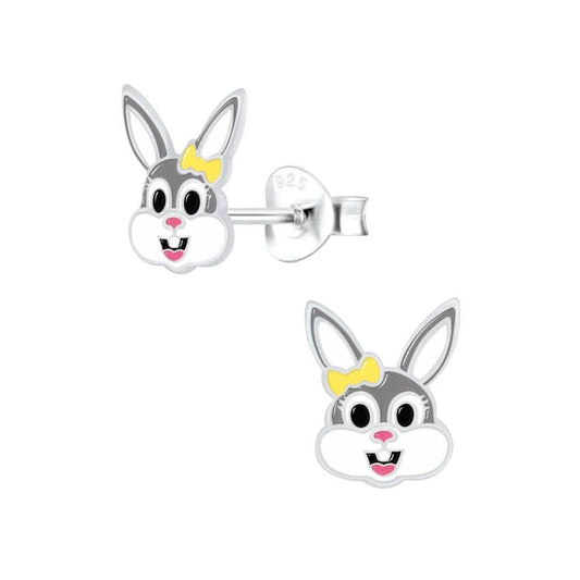 Cute Bunny Rabbit Sterling Silver Earring