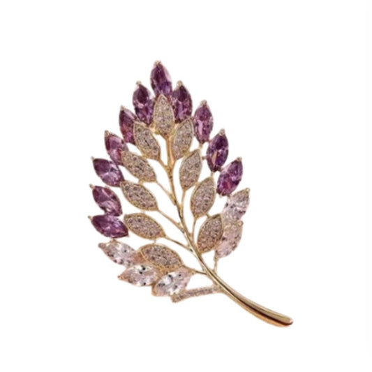 Dark Purple Ladies Flower Brooch