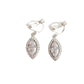 Diamante Drop Stud Clip On Earrings