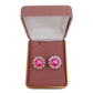 Diamante Hot Pink Clip On Earrings(2)