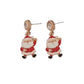 Diamante Top Santa Earrings