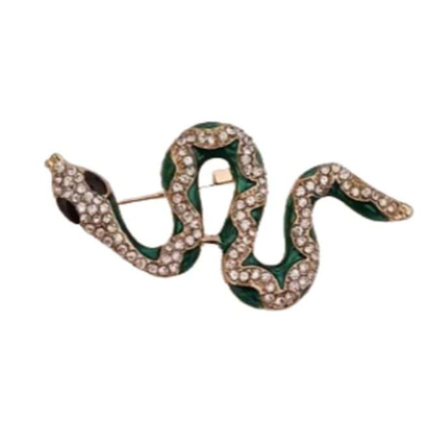 Diamante Snake Ladies Brooch