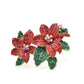 Double Poinsetta Christmas Brooch