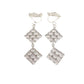 Drop Stone Set Diamante Clip On Earrings