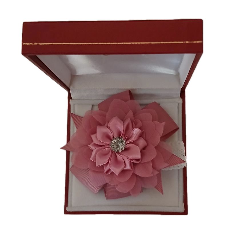 Dusky Dark Pink Flower Wrist Corsage