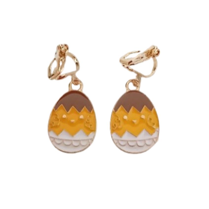 Easter Egg Clip on Earrings