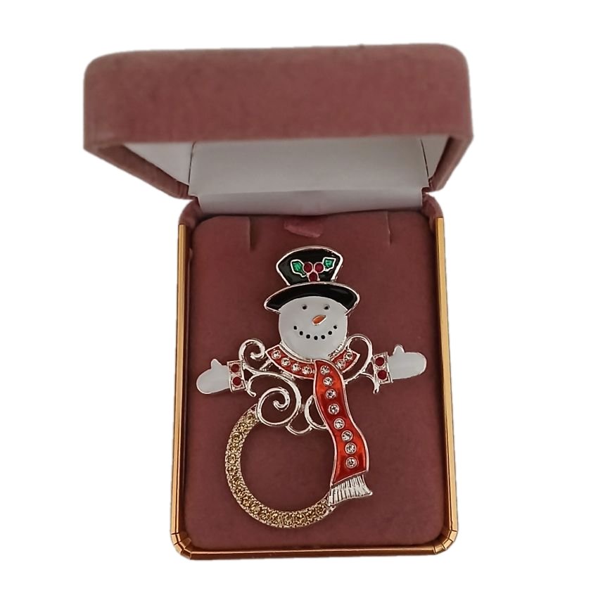 Fun Snowman Christmas Brooch(2)