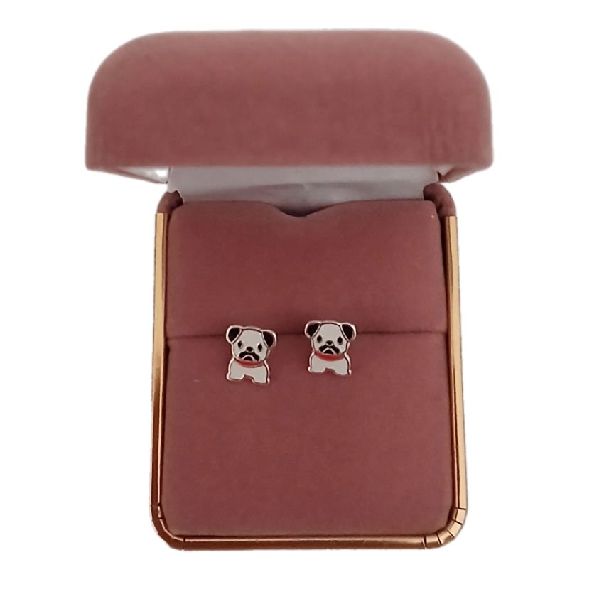 Girls Sterling Silver Dog Stud Earrings(2)