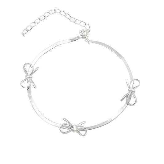 Girls Pretty Plated Bow Bracelet