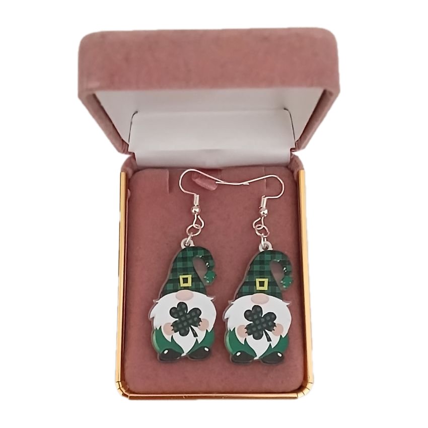 Gnome And Shamrock Fashion Earrings(2)