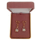 Gold Torpedo Cubic Zirconia Drop Clip On Earrings(2)