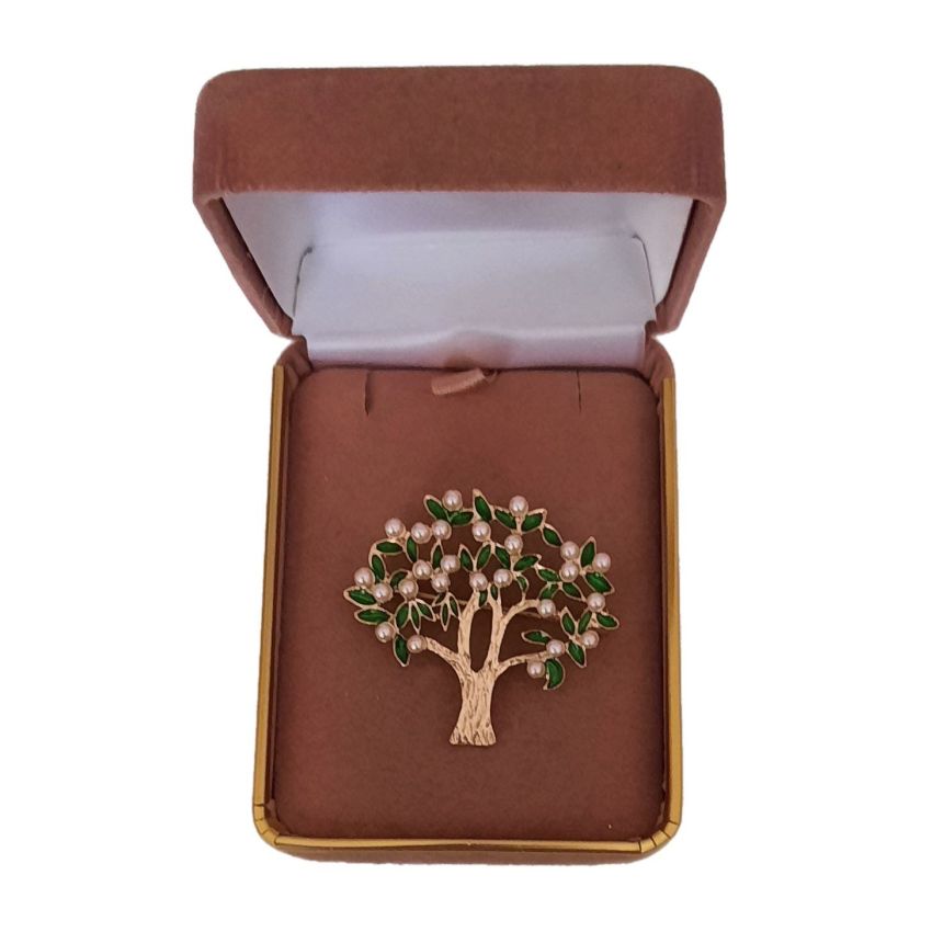 Green Pearl Tree Ladies Brooch(2)