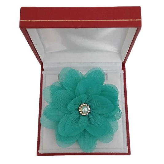 Green Sparkly Flower Wrist Corsage