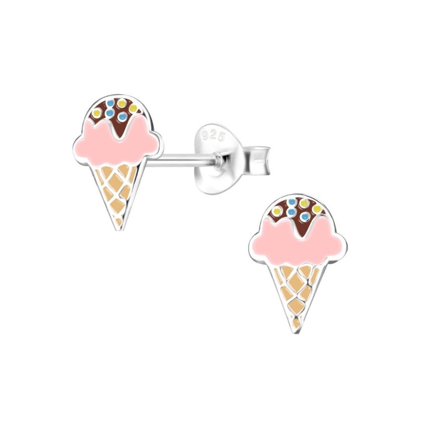 Ice Cream Sterling Silver Earrings