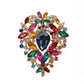 Intricate Design Crystal Stone Brooch