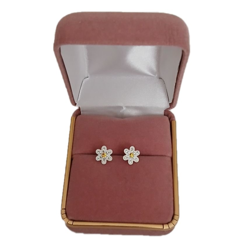 Kids Silver Small Flower Earrings(2)