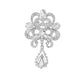 Large Crystal Drop Ladies Brooch