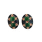 Large Flower Pattern Colour Clip On Earrings