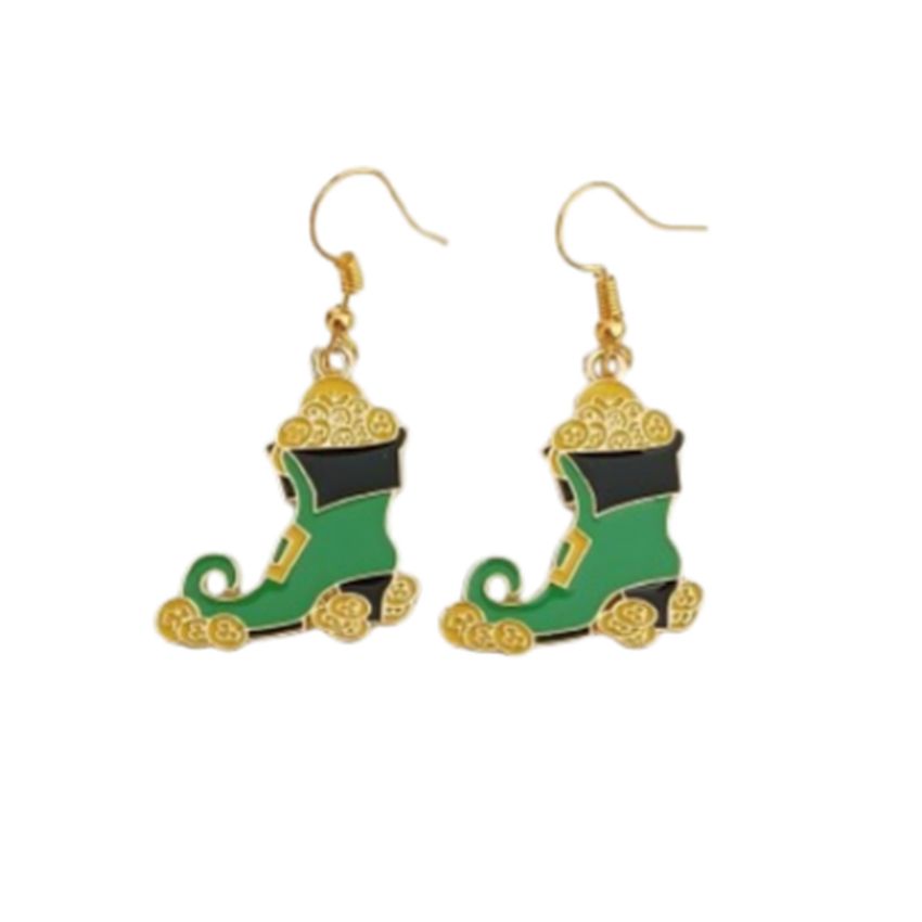 Leprechaun Boot Fashion Earrings