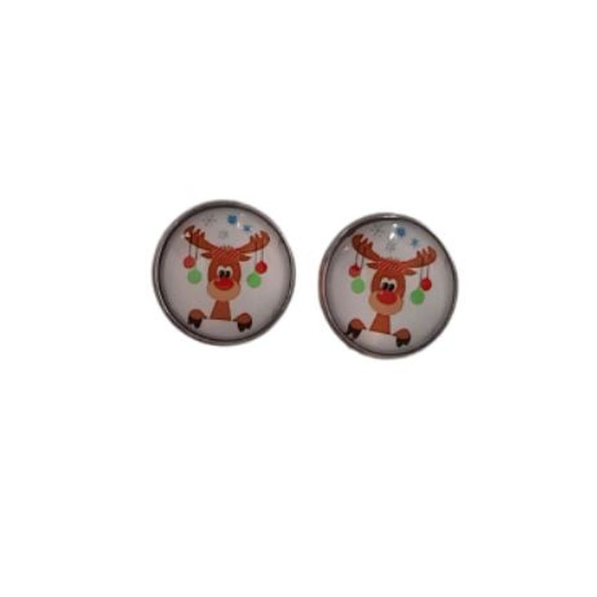 Medium Rudolph Clip On Earrings