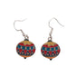 Multi Colour Christmas Bauble Earrings