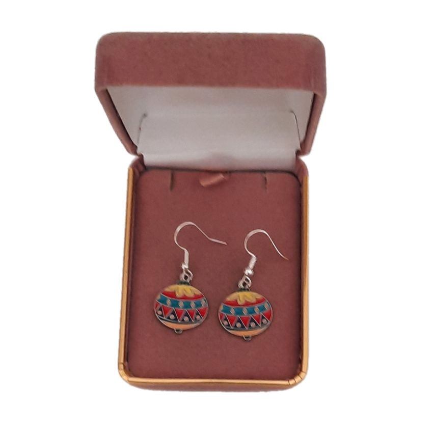 Multi Colour Christmas Bauble Earrings(2)