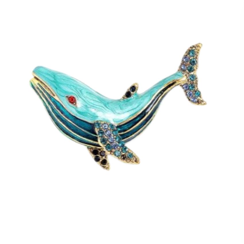 Multi Colour Whale Brooch