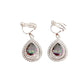 Mystic Topaz Drop Clip On Earrings