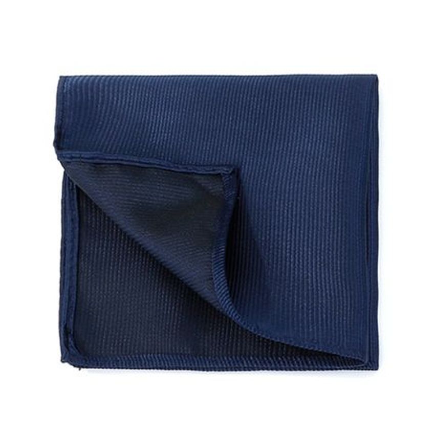 Navy Blue Lined Pocket Square Hanky